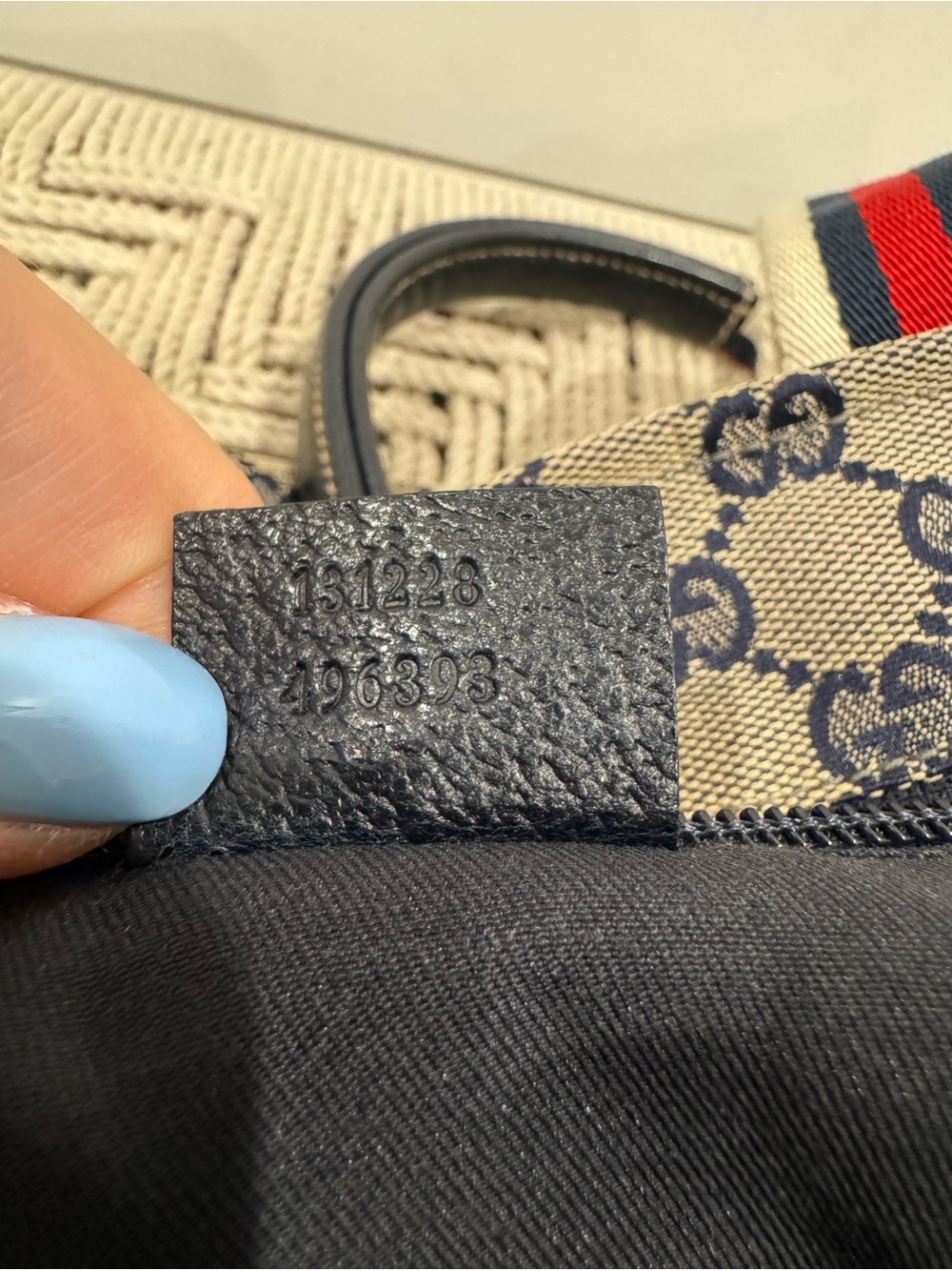 Gucci GG canvas navy web tote bag - Picture 9 of 12
